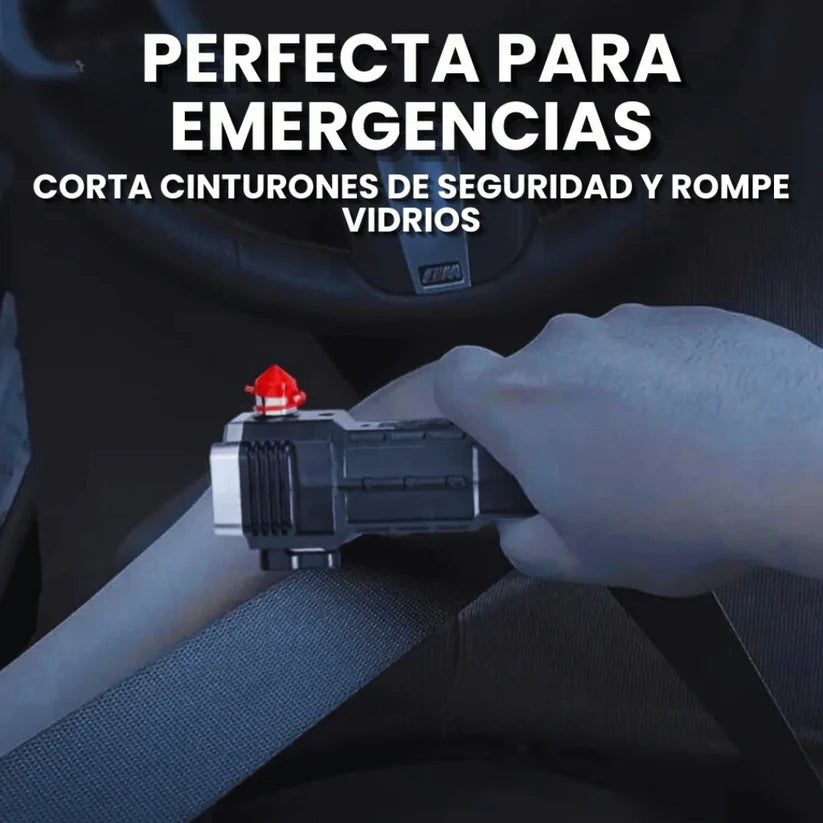 Linterna Táctica ™ | 4 en 1 con Martillo De Seguridad