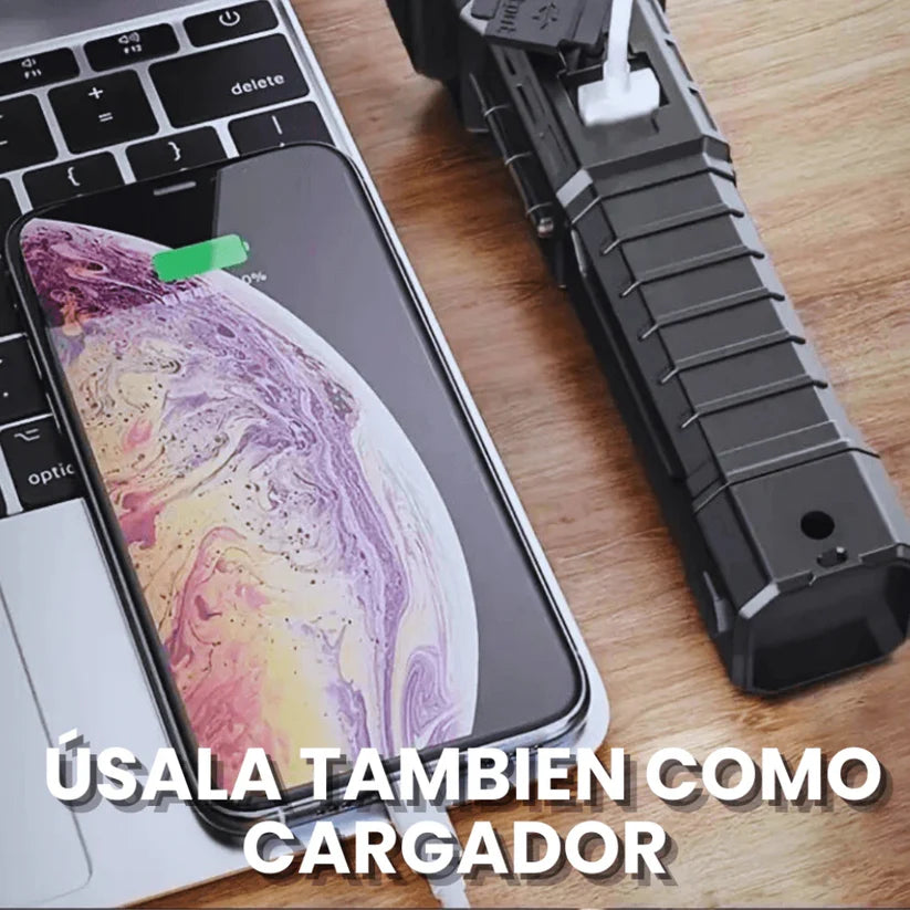 Linterna Táctica ™ | 4 en 1 con Martillo De Seguridad