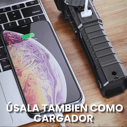 Linterna Táctica ™ | 4 en 1 con Martillo De Seguridad